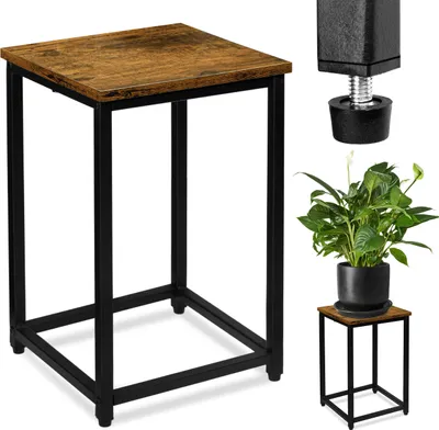 Obrázek produktu pro ARBEN RUSTIC, stojan na květiny v industriálním stylu, černý, 40 cm