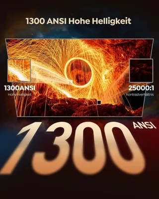 Immagine prodotto di Beamer Smart - 1000 lumen ANSI - Risoluzione Full HD 1080p - Portatile - Ideale per home cinema