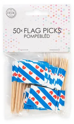 Produktbild von Globos Flaggenstäbe Friesland, Packung mit 50 Stück