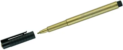 Produktbild von Tuschestift Pitt Artist Pen Spitze: M gold Packung mit 10 Stück