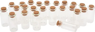 Produktbild von VBS XXL Glasröhrchen mit Korken "5 cm", 24 Stück