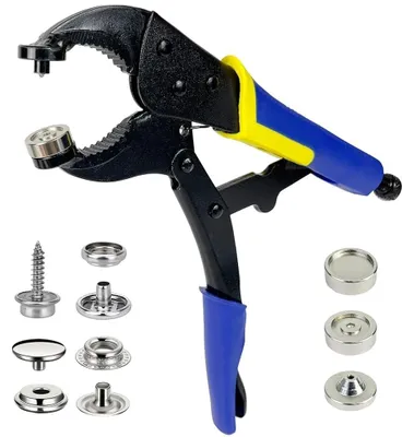 Druckknopfset mit Zange, 40 Sets 15 mm, für Bootsabdeckungen