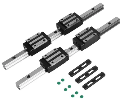 Produktbild von 2 Stück HG15-300 mm Gusseisen-Linearführungsschiene mit 4 Stück HGH15 Lagergleitblock Schwarz