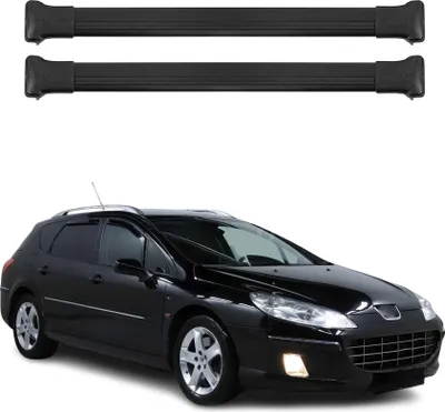Produktbild von Dachträger Grundtäger für Peugeot 407 Kombi 2004-2011 75kg Alu Schwarz 2 tlg