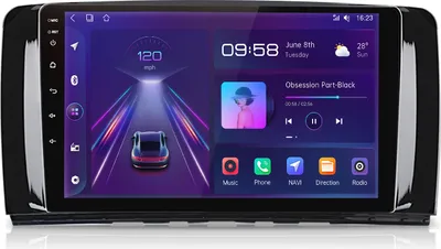 Obrázok produktu pre 9 "Android12 carplay Autorádio GPS Navi DAB+SWC 4GSIM 8Kern Für Mercedes R-Class W251 2005-2017 4+64GB WIFI RDS DSP