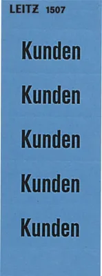 Produktbild von Inhaltsschildchen Kunden blau VE=50x100 Stück