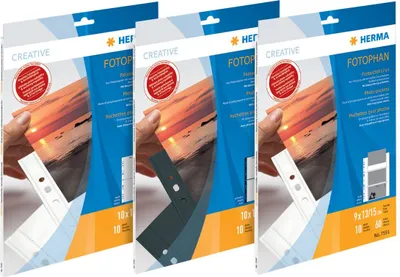 Produktbild von Fotosichthüllen 90 x 130 mm hoch weiß 250 Hüllen