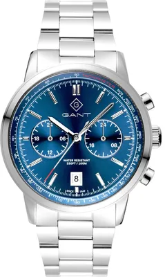Image de Montre pour homme GANT, montre à quartz, argent/bleu, taille unique, 42 mm, G196002, G196003