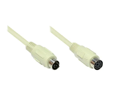 Obrázek produktu pro Alcasa 4280, 2 m, 6-p Mini-DIN, 6-p Mini-DIN, Samec, Samec, Bílá