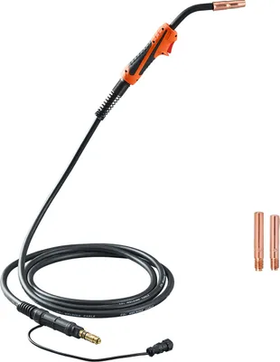 Produktbild von SucceBuy 250 Ampere MIG-Schweißpistole, 15 Fuß Kabel, kompatibel mit Lincoln Power MIG 200, 215, 216, 255, Wire-Matic 255, für 0,035 Zoll und 0,045 Zoll Schweißdrähte
