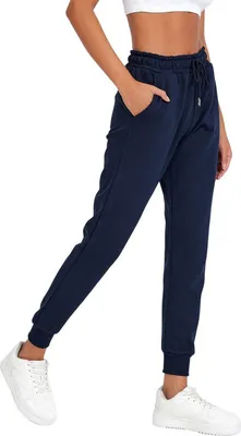 Produktbild von COMEOR Jogginghose Damen - Baumwolle Sporthose Lang, Trainingshosen, Frauen Freizeithosen, Sweatpants mit Regular Passform für Fitness, Yoga, Freizeit