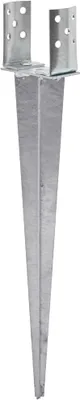 Produktbild von Pfostenträger (rund) 80-140 mm verstellbar Einschlaghülse Bodeneinschlaghülse angetriebene Bodenhülse Pfosten Anker feuerverzinkt