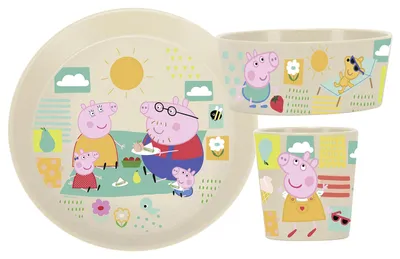 Obrázok produktu pre KOZIOL Kindergeschirr Connect Peppa Pig 3teilig sand