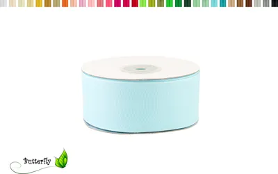 Produktbild von 25m Rolle Ripsband 38mm, Farbauswahl:hellblau 311 / babyblau / zartblau