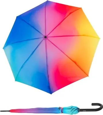 Zdjęcie produktu dla Knirps KNIRPS A.760 STICK AUTOMATIC Rainbow - elegancki parasol z trzonkiem