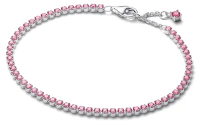 Obrázok produktu pre Pandora Tenisový náramok Ružový zirkón Striebro 593927C02-18 cm