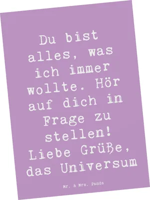 Produktbild von Mr. & Mrs. Panda Postkarte Spruch Hoffnung und Selbstliebe - Lavendeltraum - Geschenk, Ansichtskarte, Postkarten, Zuspruch, einzigartig, Motivation, Gefühl, Zitat