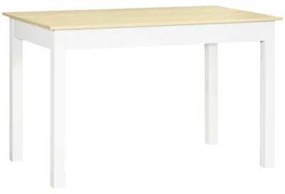 Immagine prodotto di Tavolo da Pranzo 4-6 Persone 119x70x75cm Bianco e Legno