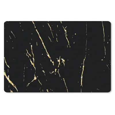 Produktbild von MuchoWow® Schreibtischunterlage Marmor - Schwarz - Gold - Luxus 60x40 cm - XXL Mauspad - Großes Mauspad