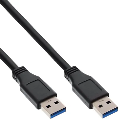 Image de InLine® 35250 Câble USB 3.0, A à A, noir, 5m