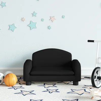 Produktbild von The Living Store Kindersofa Schwarz 50x40x30 cm Stoff