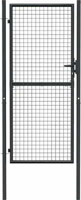 Obrázok produktu pre vidaXL Sieťová záhradná brána z pozinkovanej ocele 100 x 200 cm Sivá