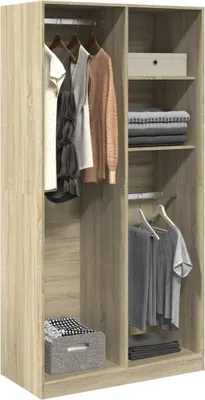 Produktbild von Möbel Kleiderschrank Sonoma-Eiche 100x50x200 cm Holzwerkstoff - Kleiderschränke 3307767