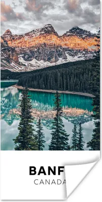 Produktbild von MuchoWow® Poster Kanada - Berge - Natur - Wasser 60x120 cm - Wandschmuck
