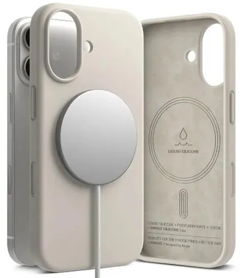 Zdjęcie produktu dla Etui Ringke Silicone Magnetic Magsafe Na Iphone 17 - Beżowe