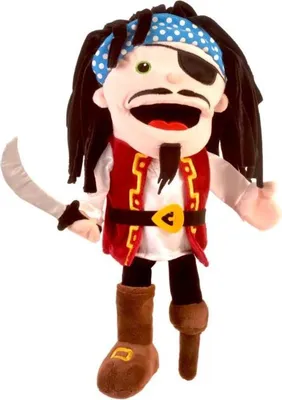 Immagine prodotto di Fiesta Crafts marionetta a mano pirata - marionetta a mano giocattolo con bocca mobile