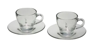 Produktbild von DCRAST0007 Set aus 2 Cappuccinotassen mit Untertassen, Glas
