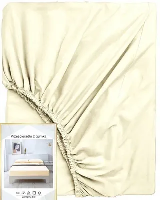Produktbild von JadorDecor Spannbettlaken Baumwollsatin 90x200 cm Gelb