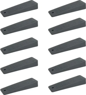 Produktbild von 10x sossai Türkeile aus Hartgummi in Anthrazit Türstopper Türpuffer Keil Türkeil