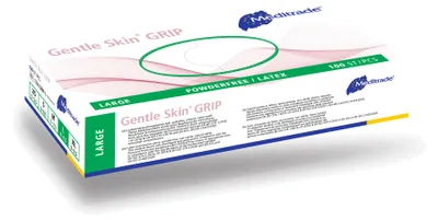 Produktbild von Meditrade Gentle Skin grip - Latex-Untersuchungshandschuhe - Größe L - 100 Stk.