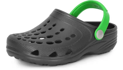 Produktbild von Ladeheid Kinder Mädchen Jungen Eva Clogs Gartenclogs Gartenschuhe LA-CA-06 (Grau/Grün, 22/23 EU)