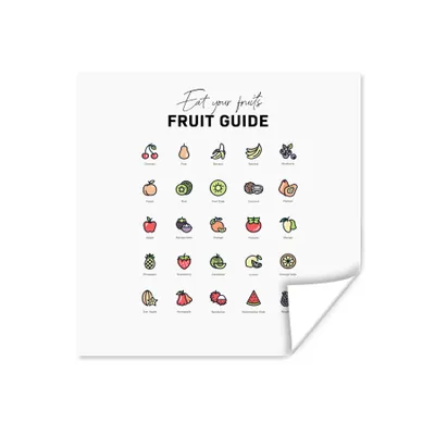 Produktbild von MuchoWow® Poster Küche - Obst - Lebensmittel 50x50 cm - Wohnzimmerdekoration
