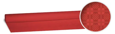 Produktbild von 1 Rolle Damasttischdecke Tischtuch aus Papier 1,20m x 8m rot