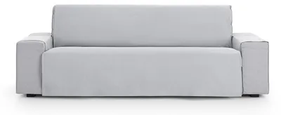 Sofabezug für 4-Sitzer, grau, 65% Baumwolle, 220x190 cm
