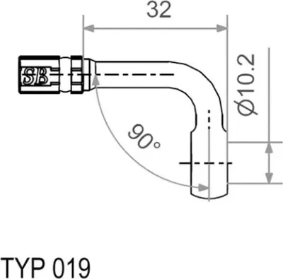 Imagen del producto de Conector dorado MATTHIES TYP019, 10 mm, 90"