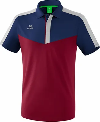 Produktbild von Erima Squad Poloshirt Herren - New Navy / Bordeaux / Silver Grey