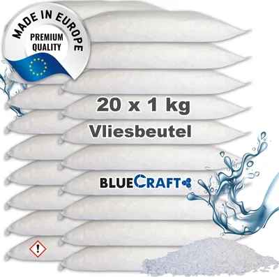 Stack of white bags with text and logos.