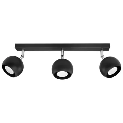 Zdjęcie produktu dla Spot OCULARE czarny-chromowany 3xGU10x40W metal wym:15x45x45cm IP20 Sollux Lighting