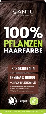 Produktbild von SANTE Naturkosmetik Pflanzenhaarfarbe - Schokobraun - 100g - natürliche Colorati