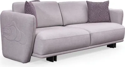 Zdjęcie produktu dla Sofa trzyosobowa 3-osobowa sofa tapicerowana tkaniną w kolorze szarym