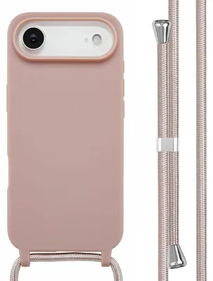 Productafbeelding van imoshion Siliconen hoesje met koord voor de Apple iPhone Air - Sand Pink