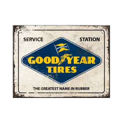 Image de Nostalgic-Art - Aimant 6 x 8 cm - Goodyear - Logo blanc