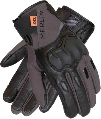 Productafbeelding van Merlin Denali D3O waterdichte motorhandschoenen, zwart/grijs, maat M