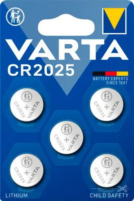 Obrázok produktu pre Varta Batterie Knopfzelle CR2025 3V 220mAh Lithium Blis.5St.