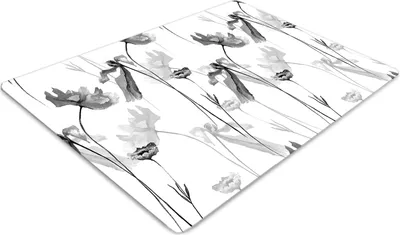 Produktbild von Stuhlunterlage Bürostuhlunterlage 120 cm x 90 cm Bodenmatte Bürostuhlunterlage - Mohnblume