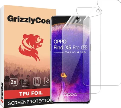 Produktbild von GrizzlyCoat  OPPO Find X5 Pro Hydrogel TPU Displayschutz - Hüllenfreundlich + Applikator (2er Pack)
